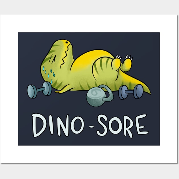 Dinosaur sore from gym Wall Art by eternalshadeart